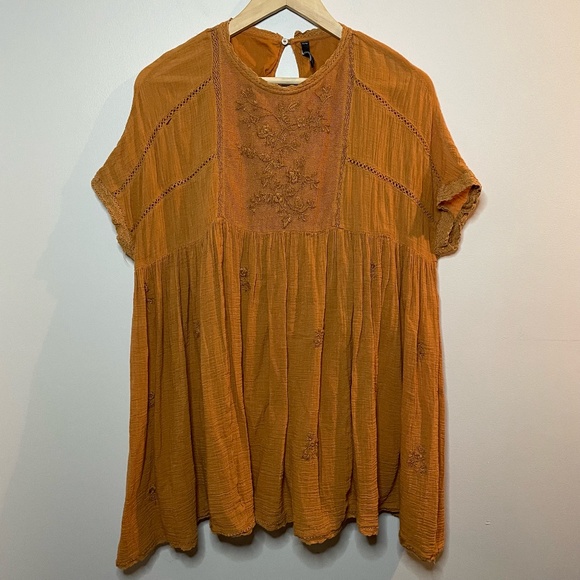 Zara Tops - Zara TRF Collection - Mustard Lace Blouse - XS
